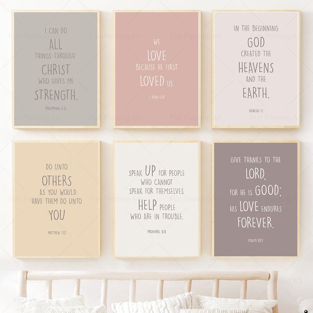 Kids Bible Verse Quotes Prints - Kids Education Quotes avaliação e preço