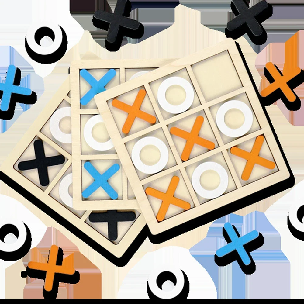 Wooden XO Tic Tac Toe Game Min - Kids Educational Box avaliação e preço
