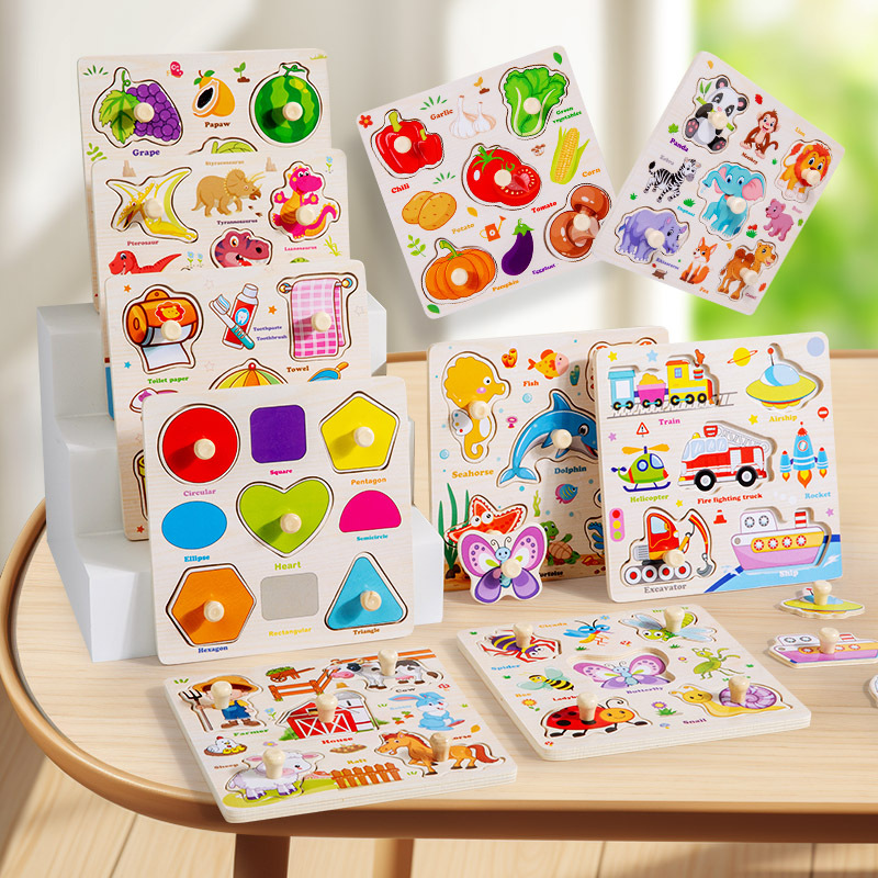 Montessori Wooden Puzzles Toys - Kids Educational Box avaliação e preço