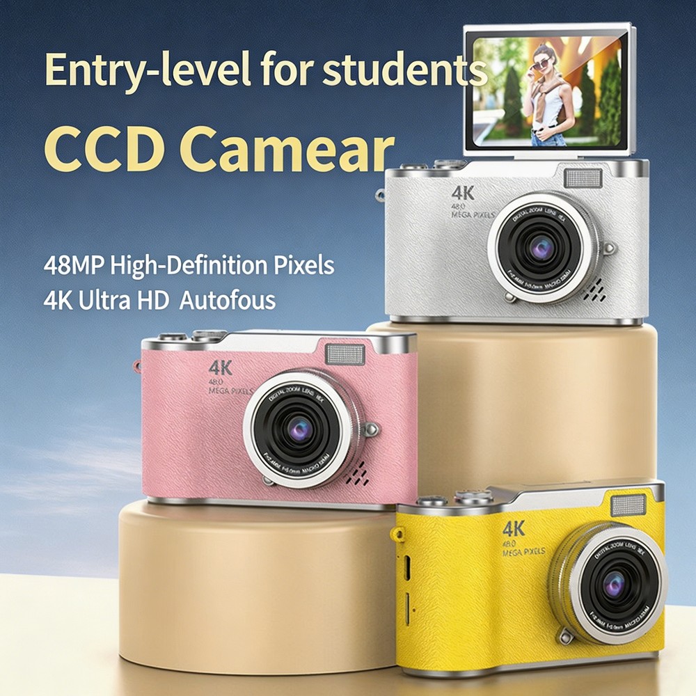 Portable 4K CCD Digital Camera - Kids Education News avaliação e preço