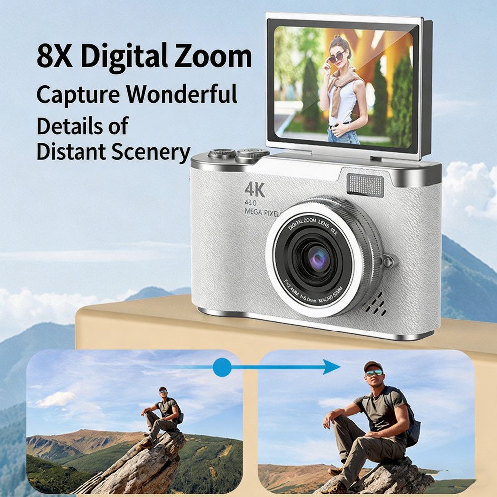 Portable 4K CCD Digital Camera - Kids Education News avaliação e preço