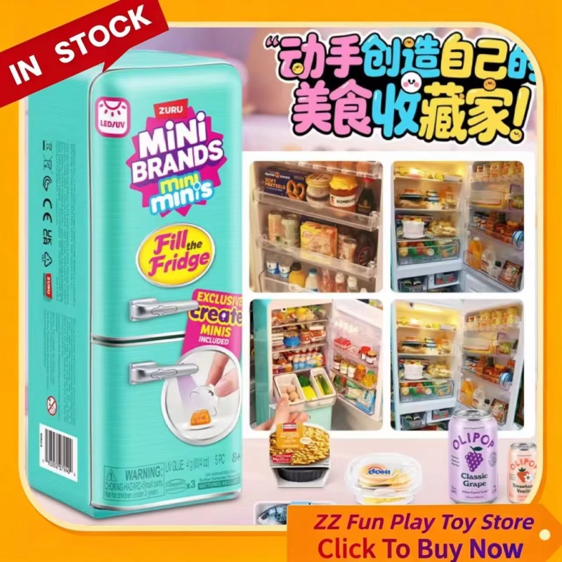 Genuine ZURU Mini Fridge Set P - Kids Educational Box avaliação e preço