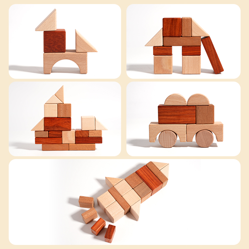 29-Piece Wood DIY Building Blo - Kids Educational Box avaliação e preço