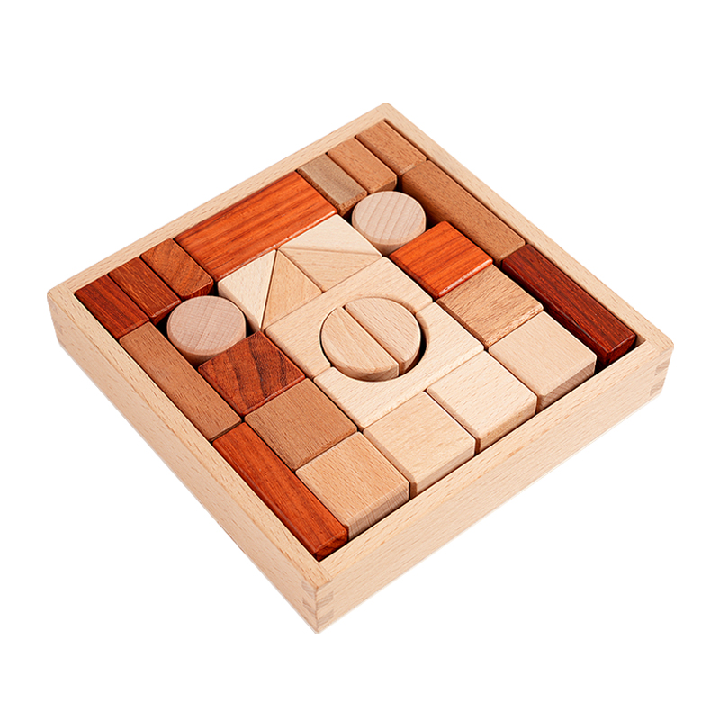 29-Piece Wood DIY Building Blo - Kids Educational Box avaliação e preço