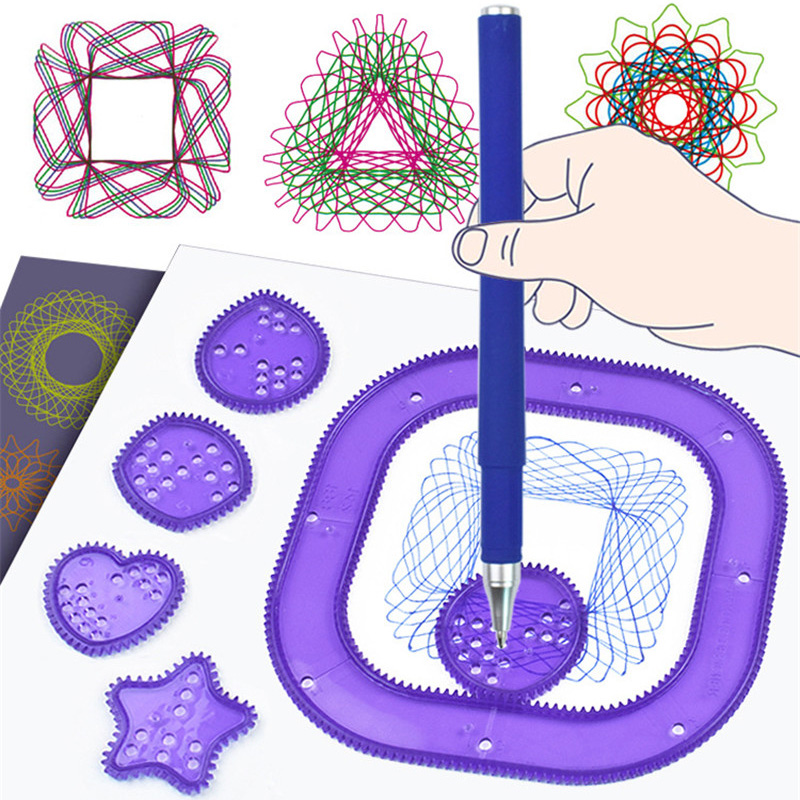 Funny Spirograph Drawing Toys  - Kids Education Template avaliação e preço