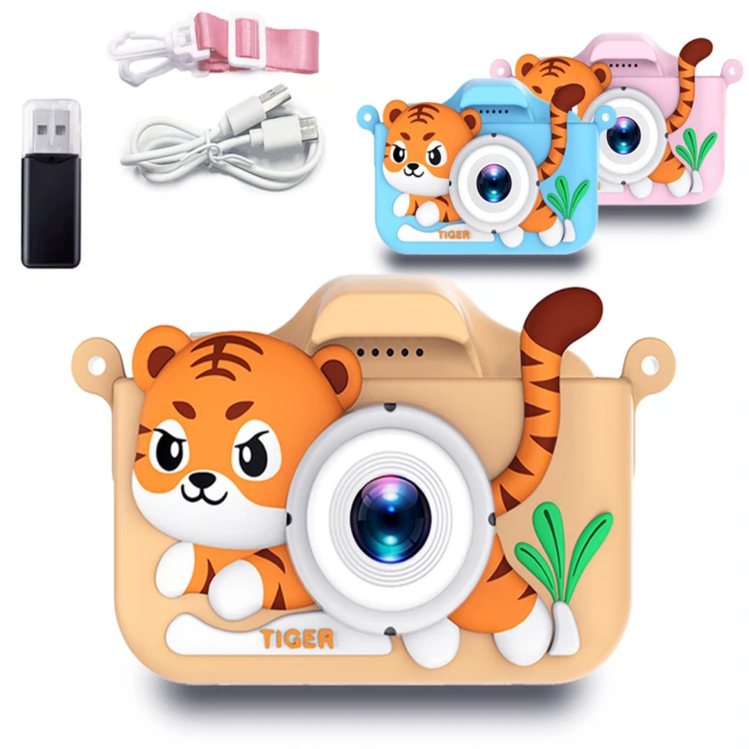 Kids Mini Camera Cartoon Tiger - Kids Education News avaliação e preço