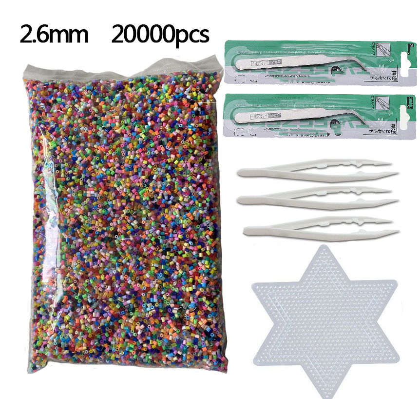 20000pcs Ironing beads 2.6mm H - Kids Education Template avaliação e preço