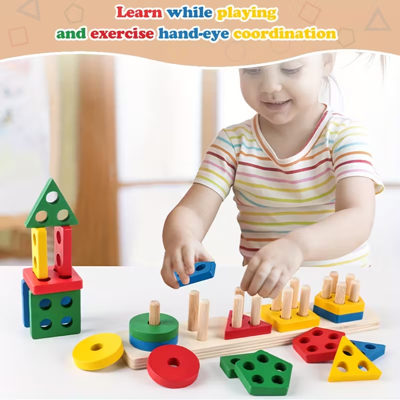 Montessori Wooden Games Baby T - Kids Educational Box avaliação e preço