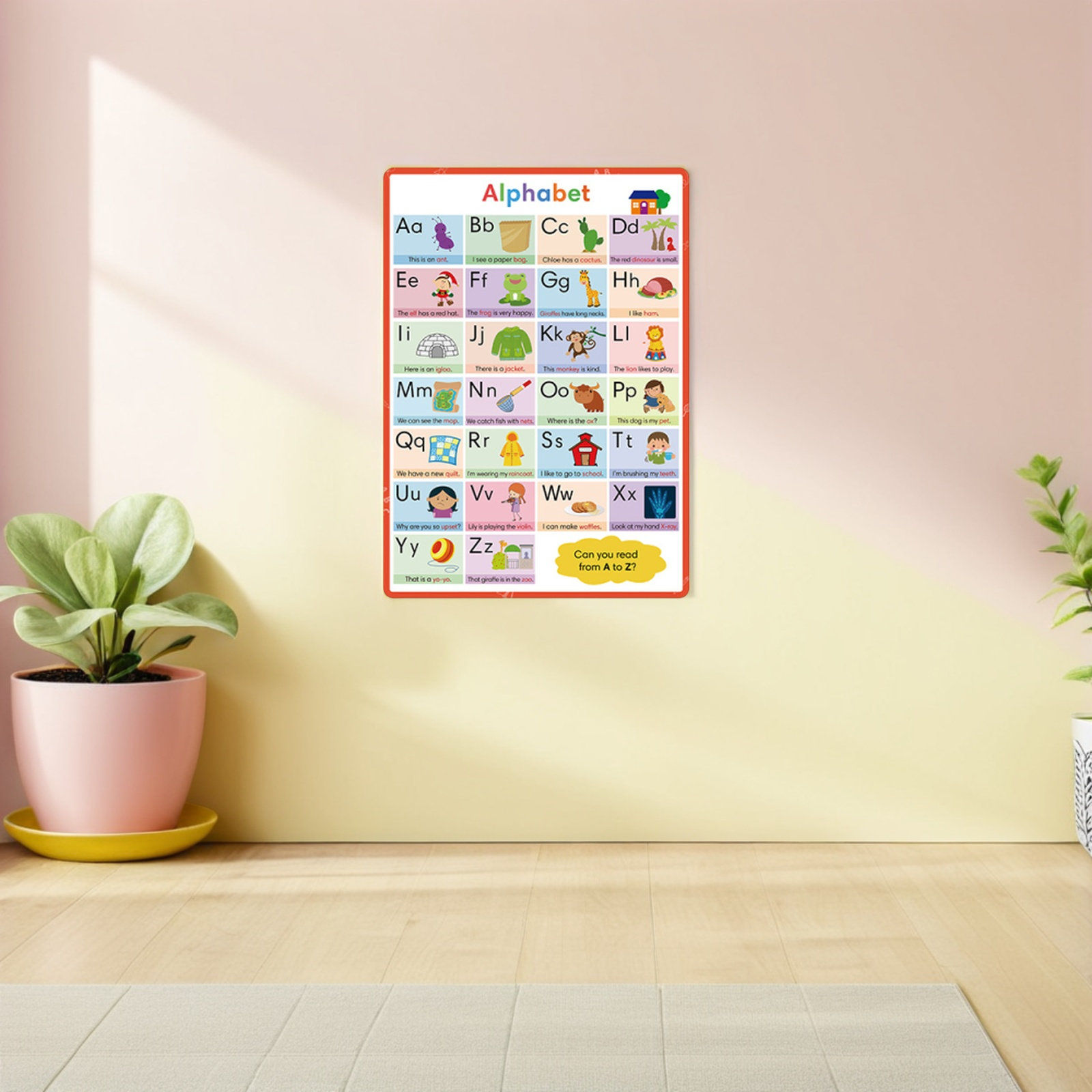 2Pcs Alphabet Numbers Poster H - Kids Definition Of Education avaliação e preço