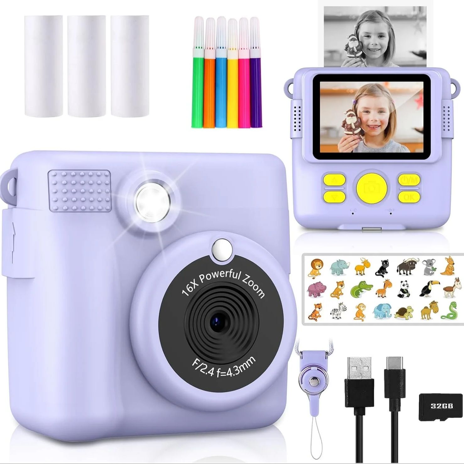 InstantPrint Camera for Kids C - Kids Education News avaliação e preço