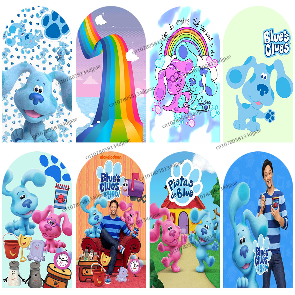 Blue Clues Arch Backdrop Photo - Kids Education Banner avaliação e preço