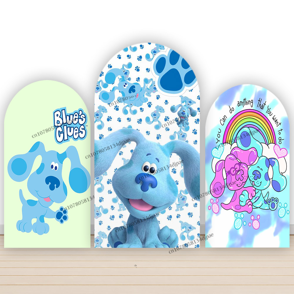 Blue Clues Arch Backdrop Photo - Kids Education Banner avaliação e preço