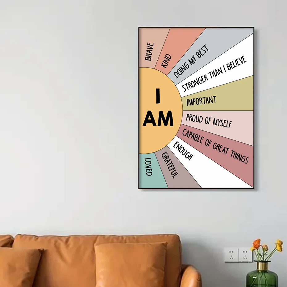 1PCS Educational Sun Colorful  - Kids Education Quotes avaliação e preço