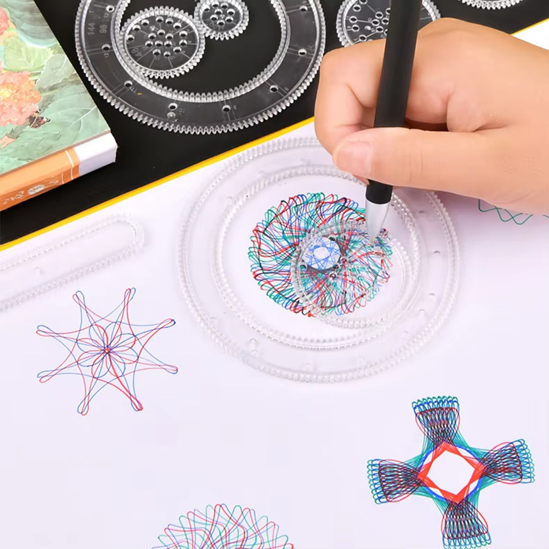Funny Spirograph Drawing Toys  - Kids Education Template avaliação e preço