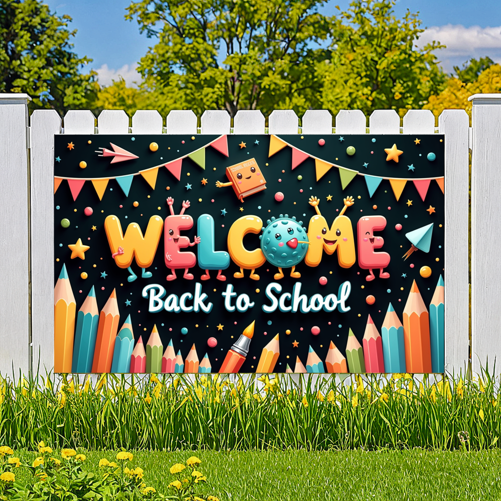 Back To School Banner Colorful - Kids Education Banner avaliação e preço