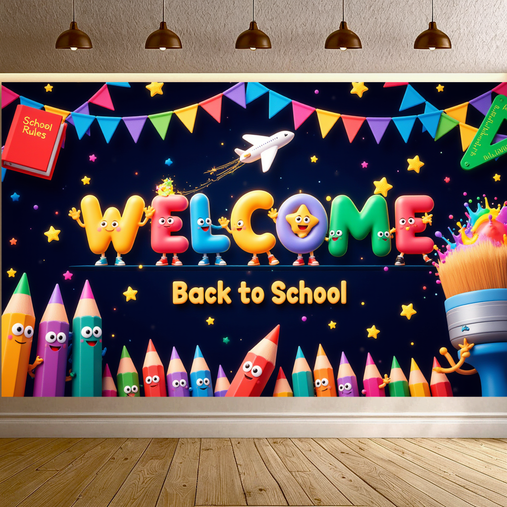 Back To School Banner Colorful - Kids Education Banner avaliação e preço