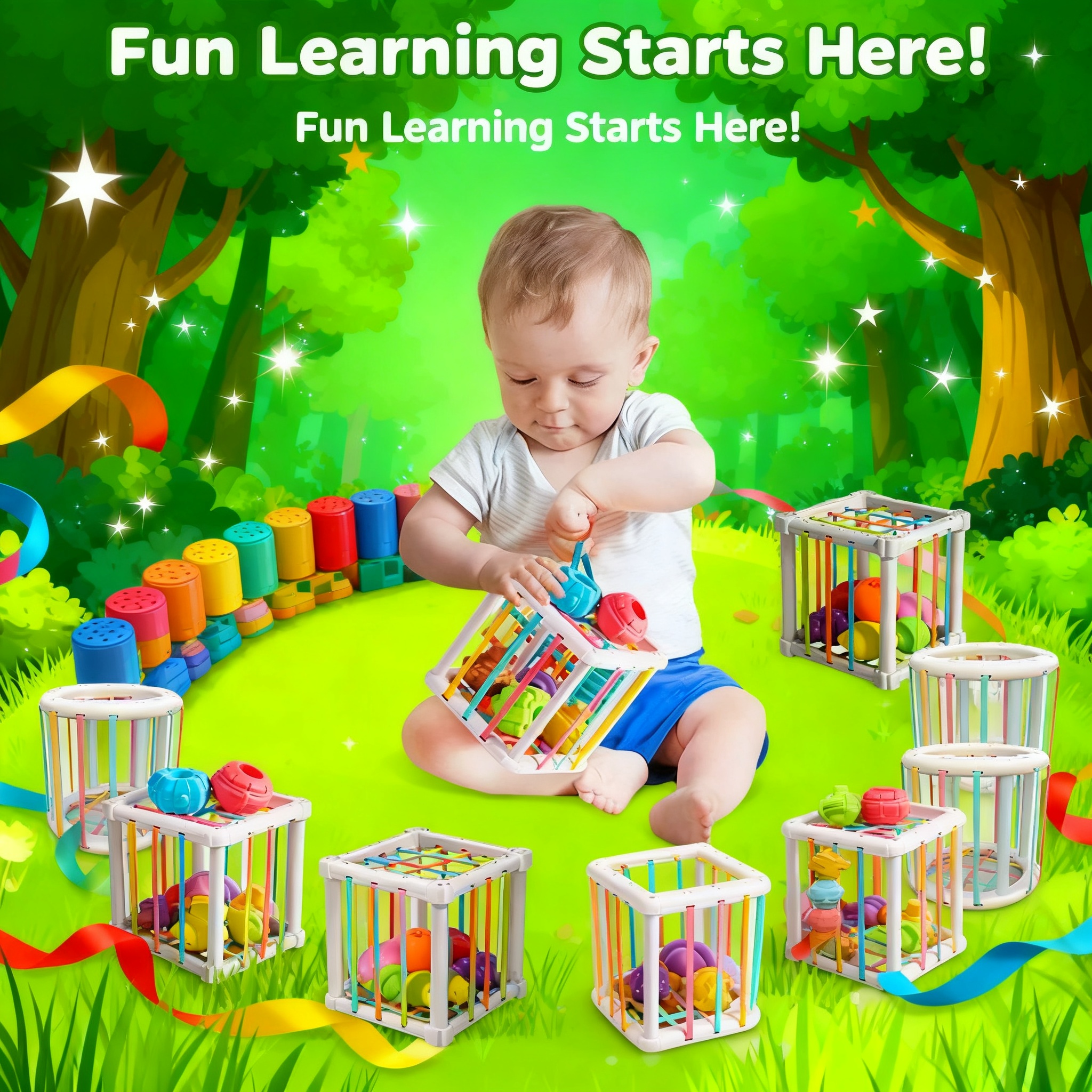 Rainbow Colorful Montessori Sh - Kids Education Toy avaliação e preço