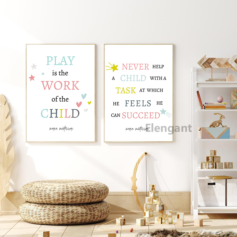 Play is the Work of A Child Qu - Kids Education Quotes avaliação e preço
