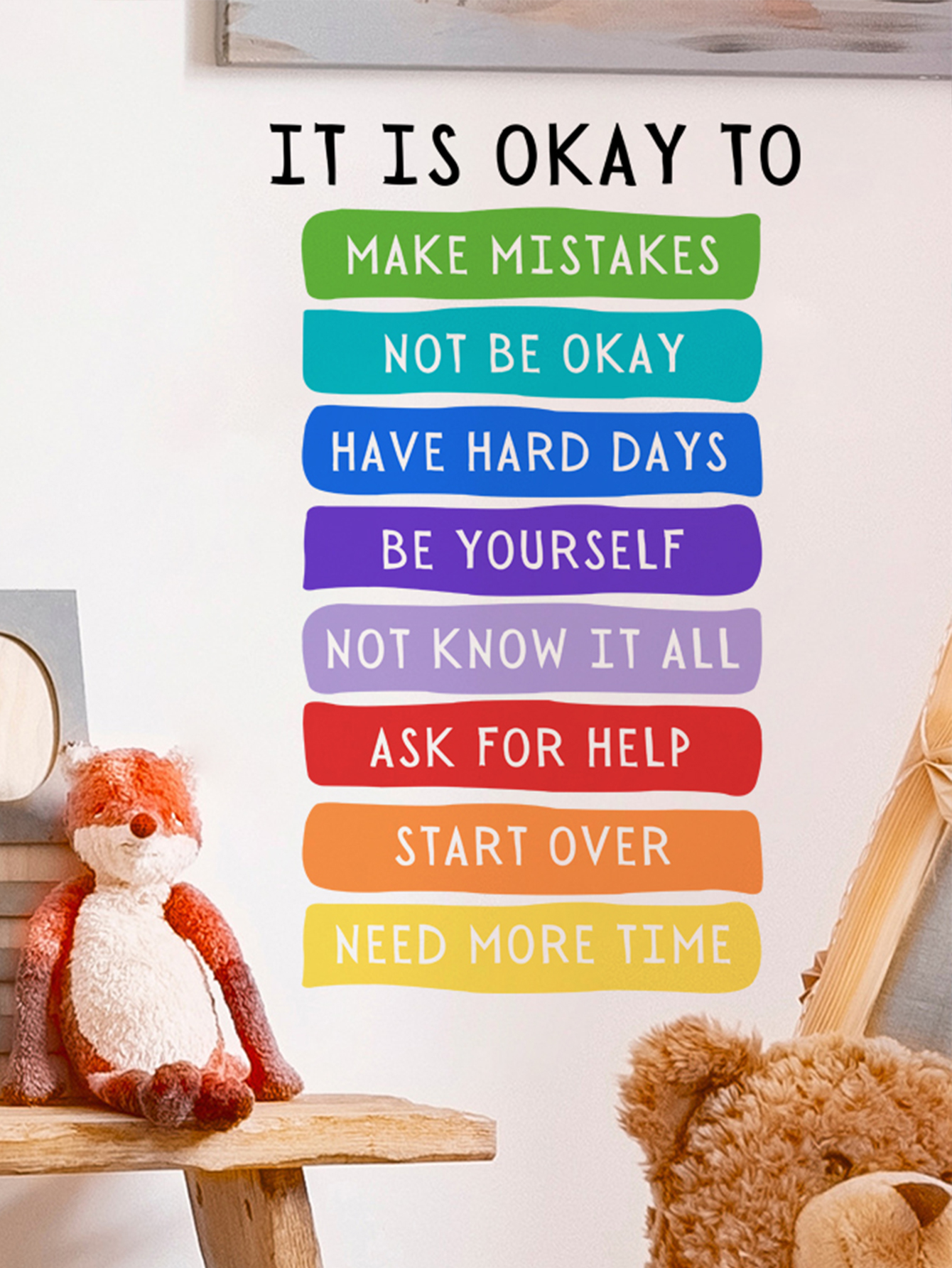 It's Okay to Not be Okay Poste - Kids Education Quotes avaliação e preço