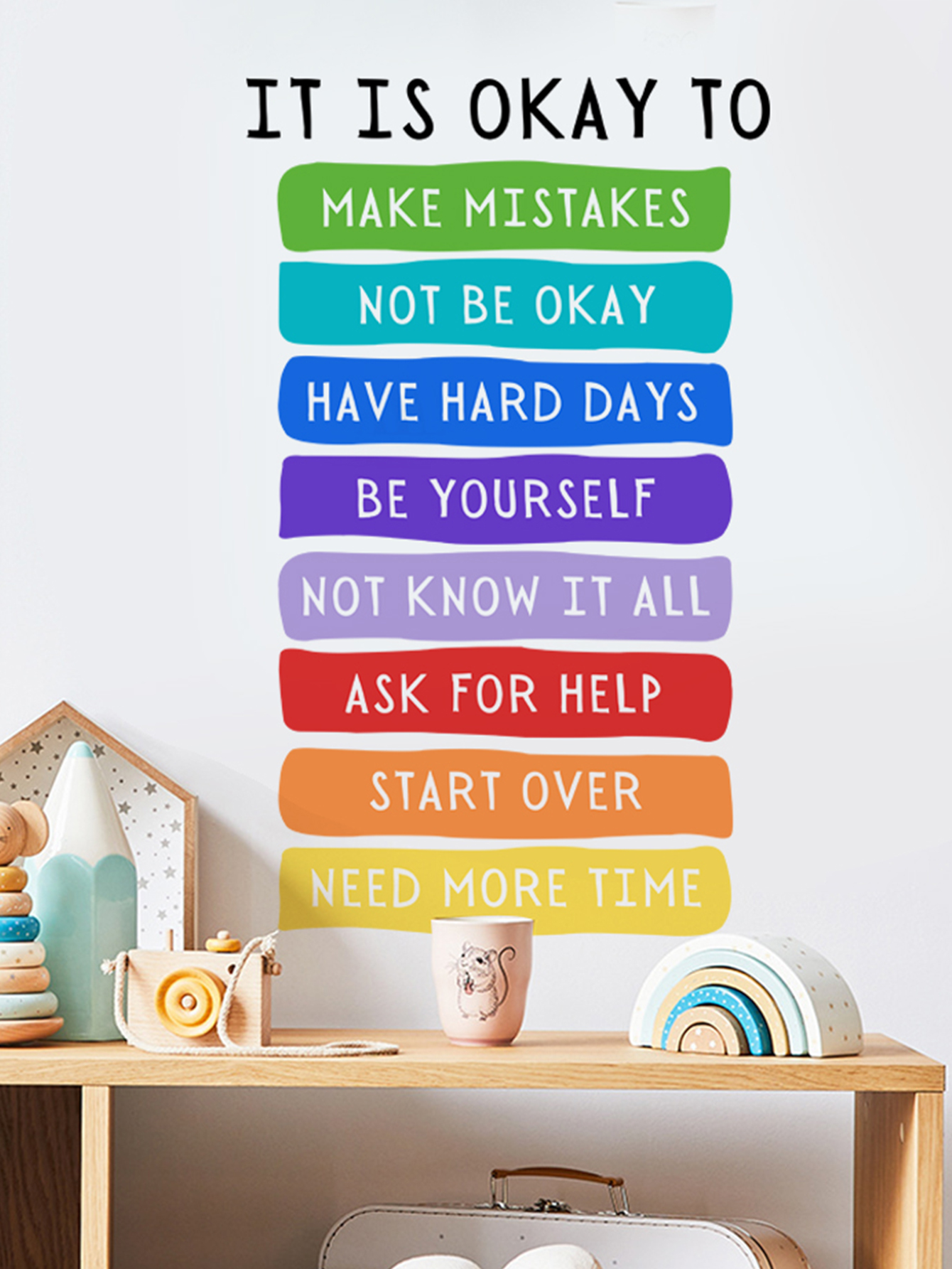 It's Okay to Not be Okay Poste - Kids Education Quotes avaliação e preço