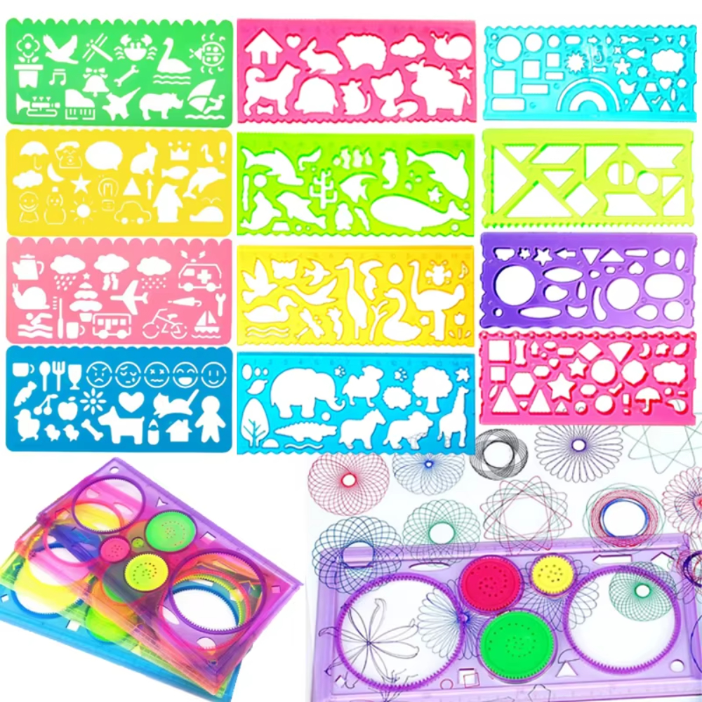 Geometry Spirograph Drawing St - Kids Education Template avaliação e preço
