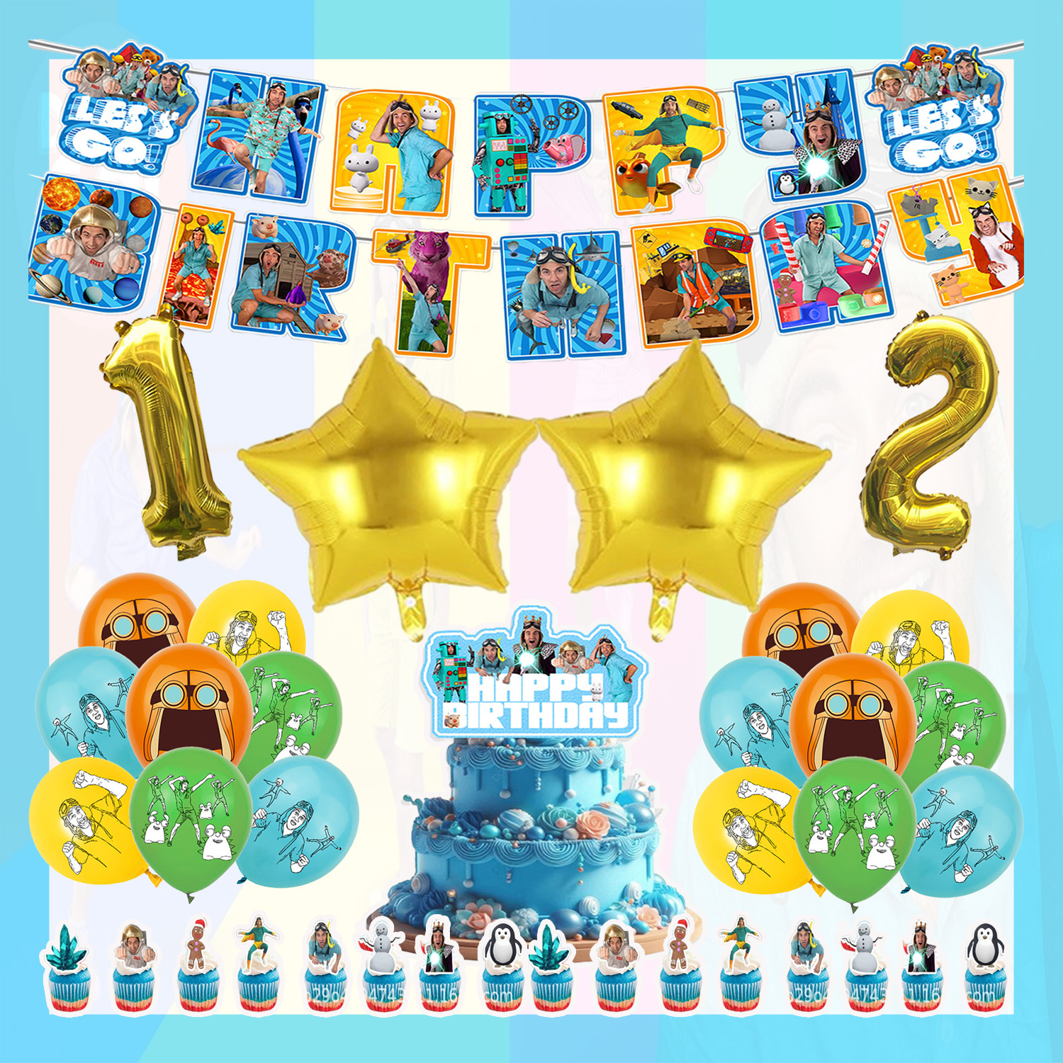 Dannys Go Theme Birthday Party - Kids Education Banner avaliação e preço