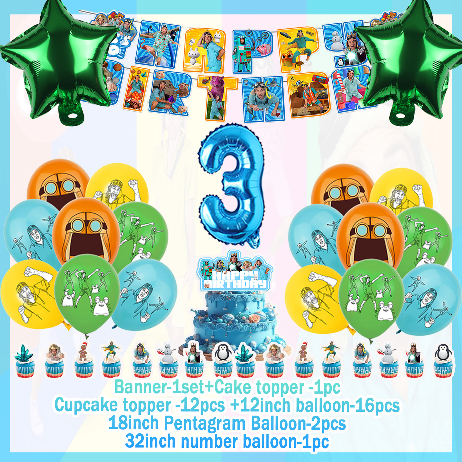 Dannys Go Theme Birthday Party - Kids Education Banner avaliação e preço