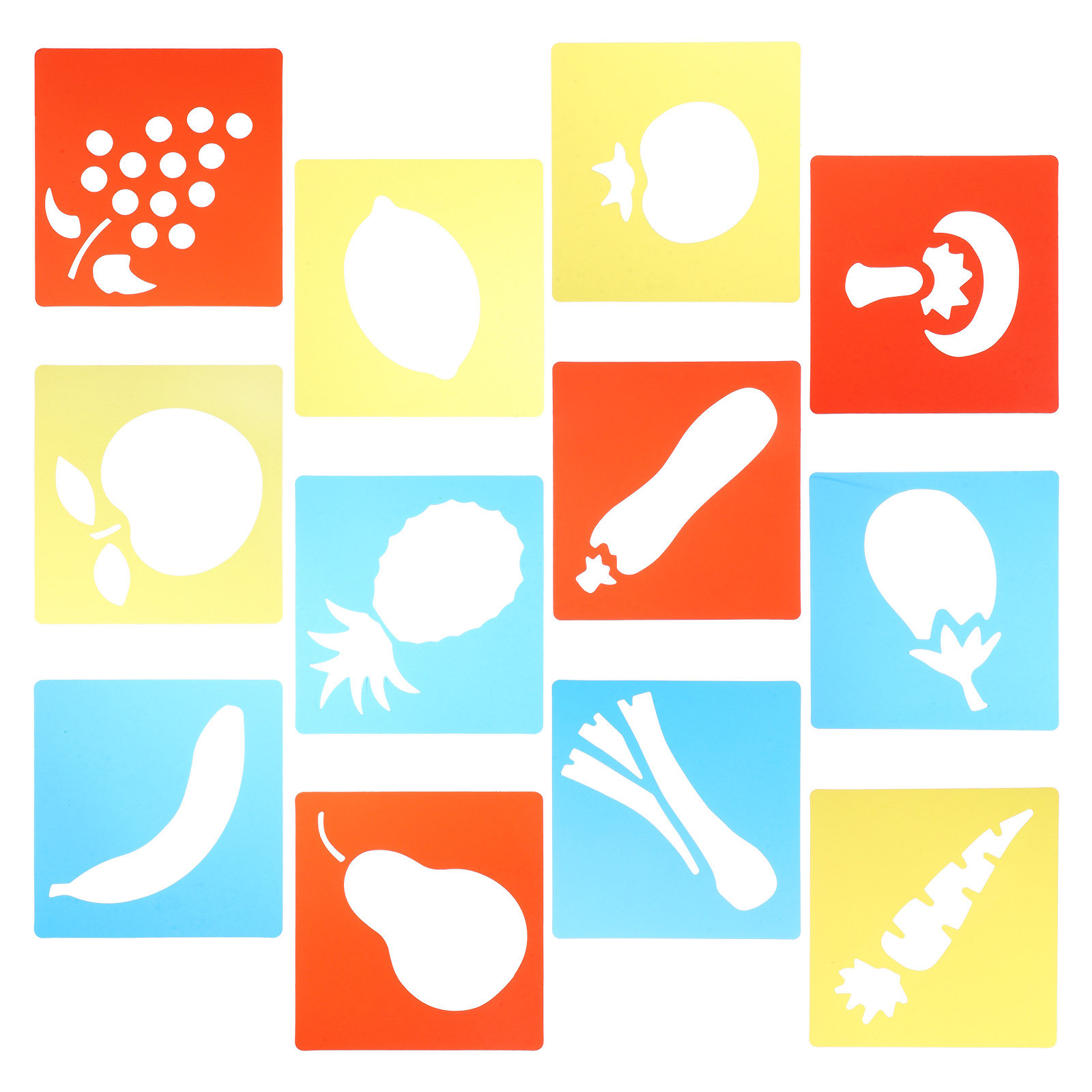 12Pcs Kids Drawing Stencils Pl - Kids Education Template avaliação e preço