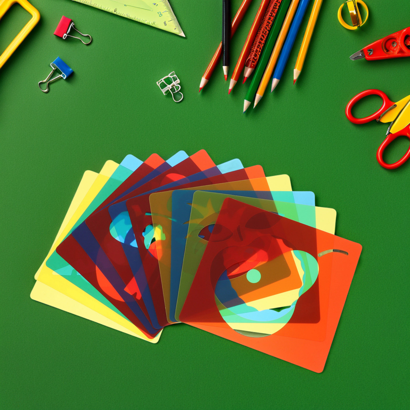 12Pcs Kids Drawing Stencils Pl - Kids Education Template avaliação e preço