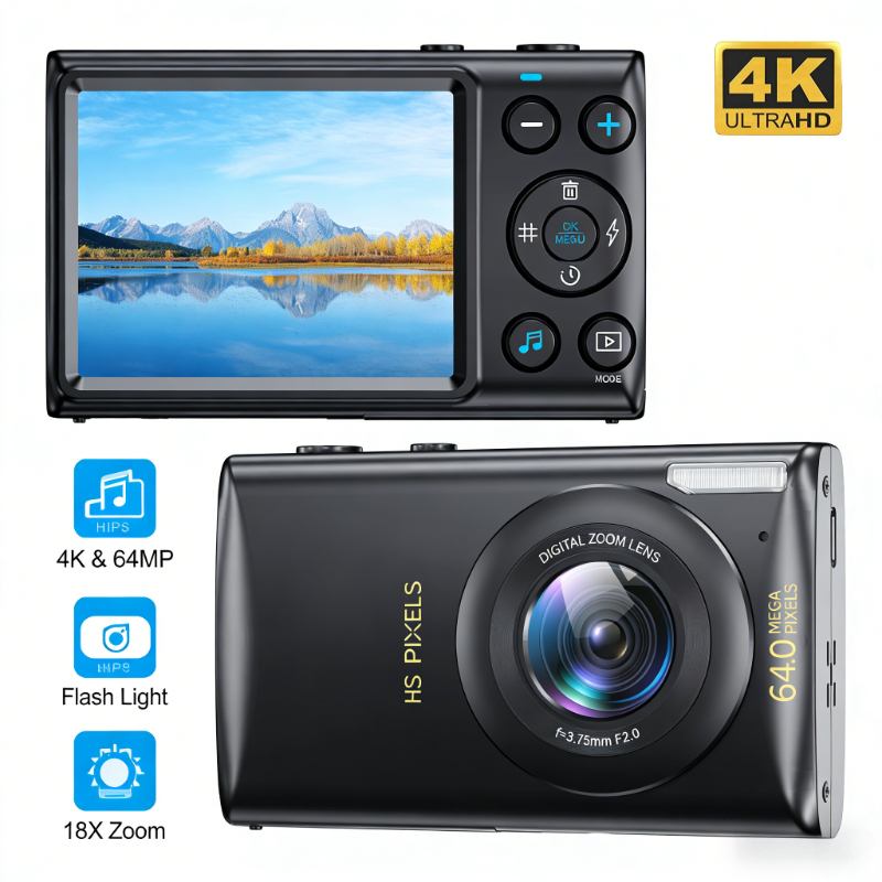 4K Ultra HD 64MP Digital Camer - Kids Education News avaliação e preço