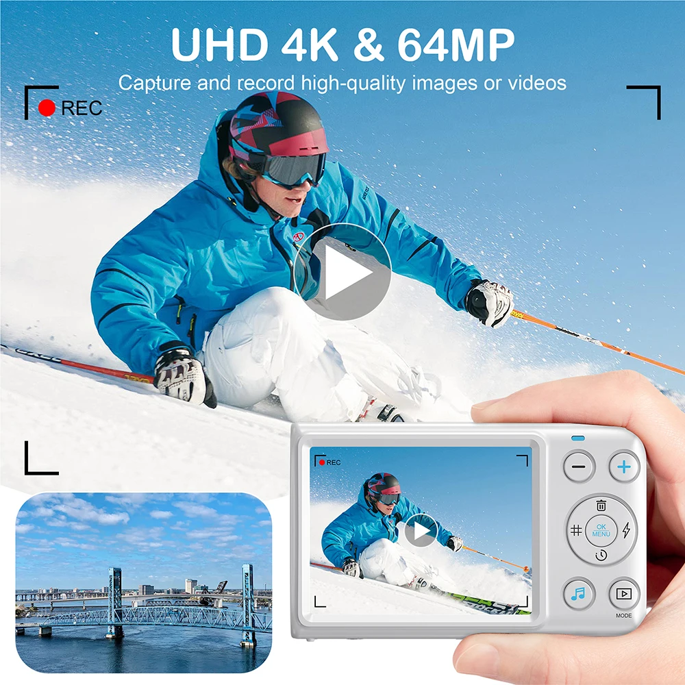 4K Ultra HD 64MP Digital Camer - Kids Education News avaliação e preço