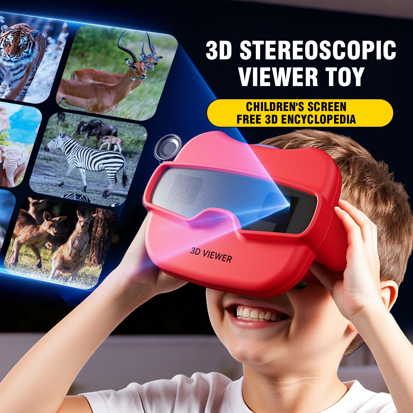 Children's Binoculars 3D Stere - Kids Education Reels avaliação e preço