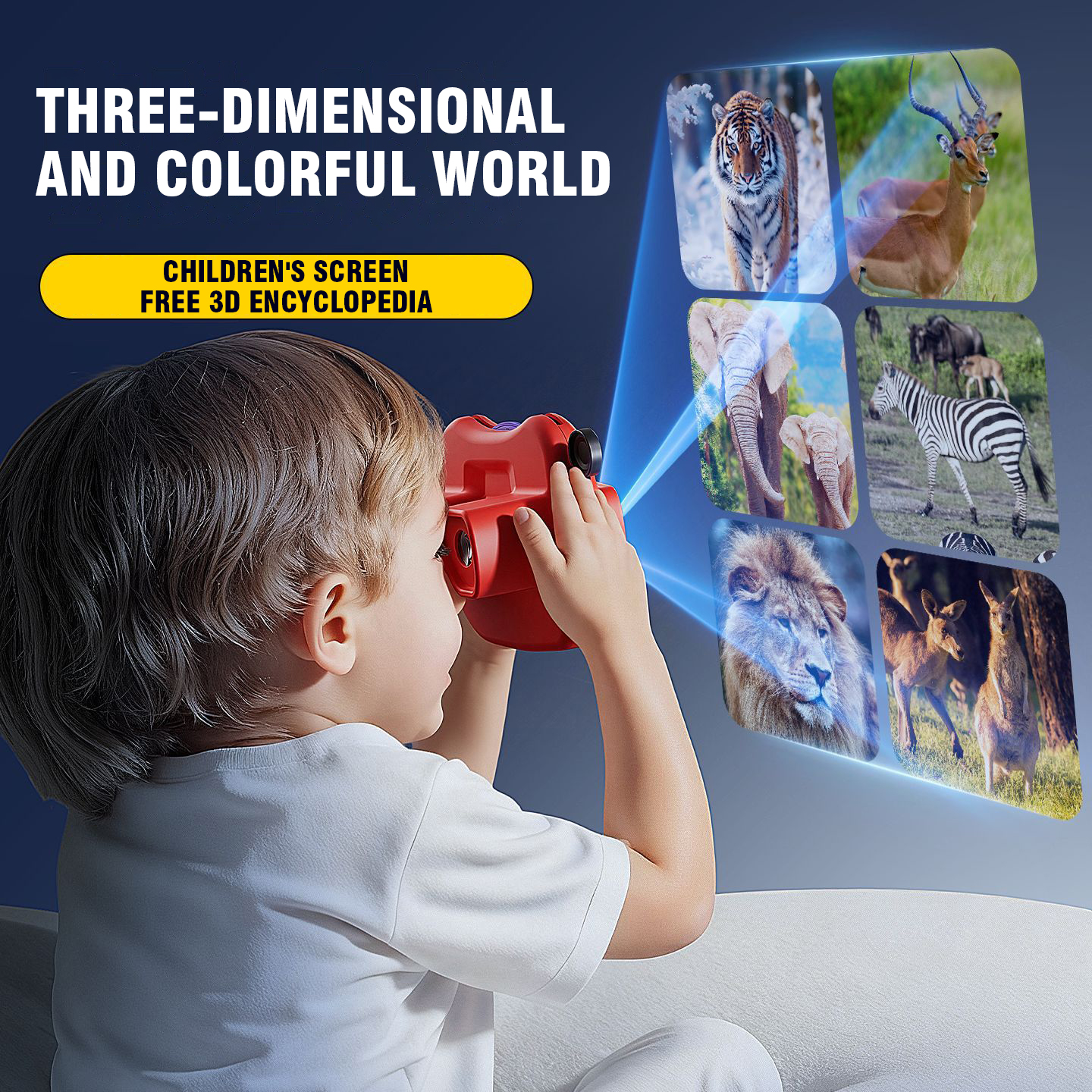 Children's Binoculars 3D Stere - Kids Education Reels avaliação e preço