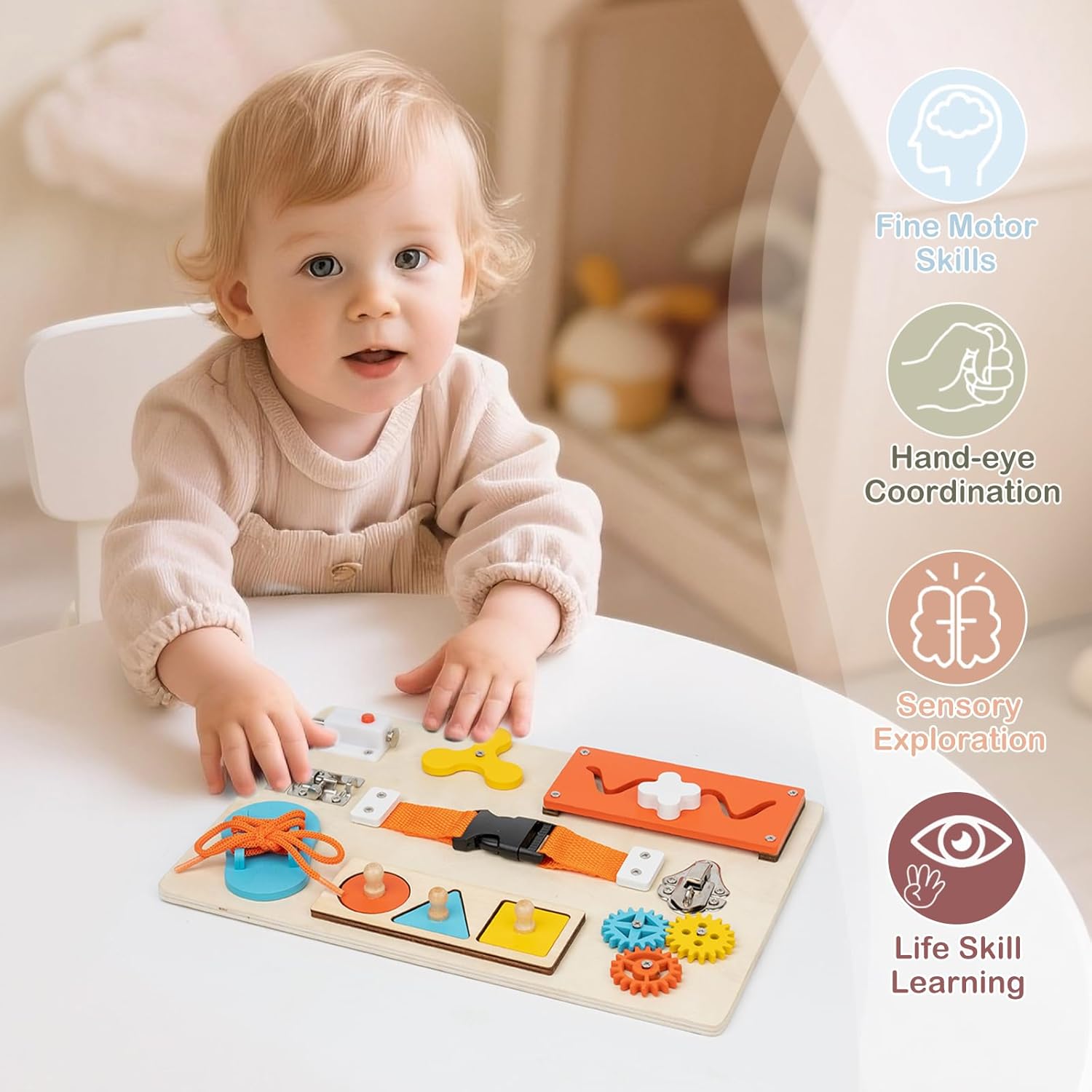 Montessori Busy Board for Todd - Kids Educational Box avaliação e preço