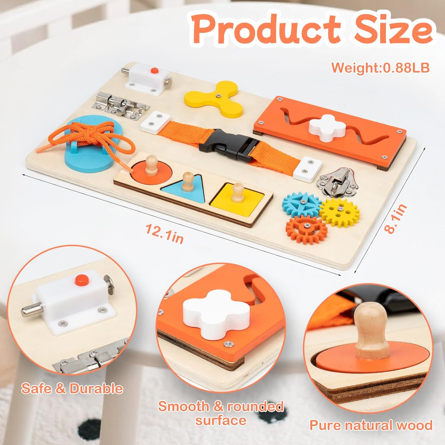 Montessori Busy Board for Todd - Kids Educational Box avaliação e preço