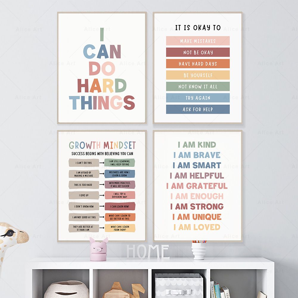 Affirmations for Kids Room Pos - Kids Education Quotes avaliação e preço