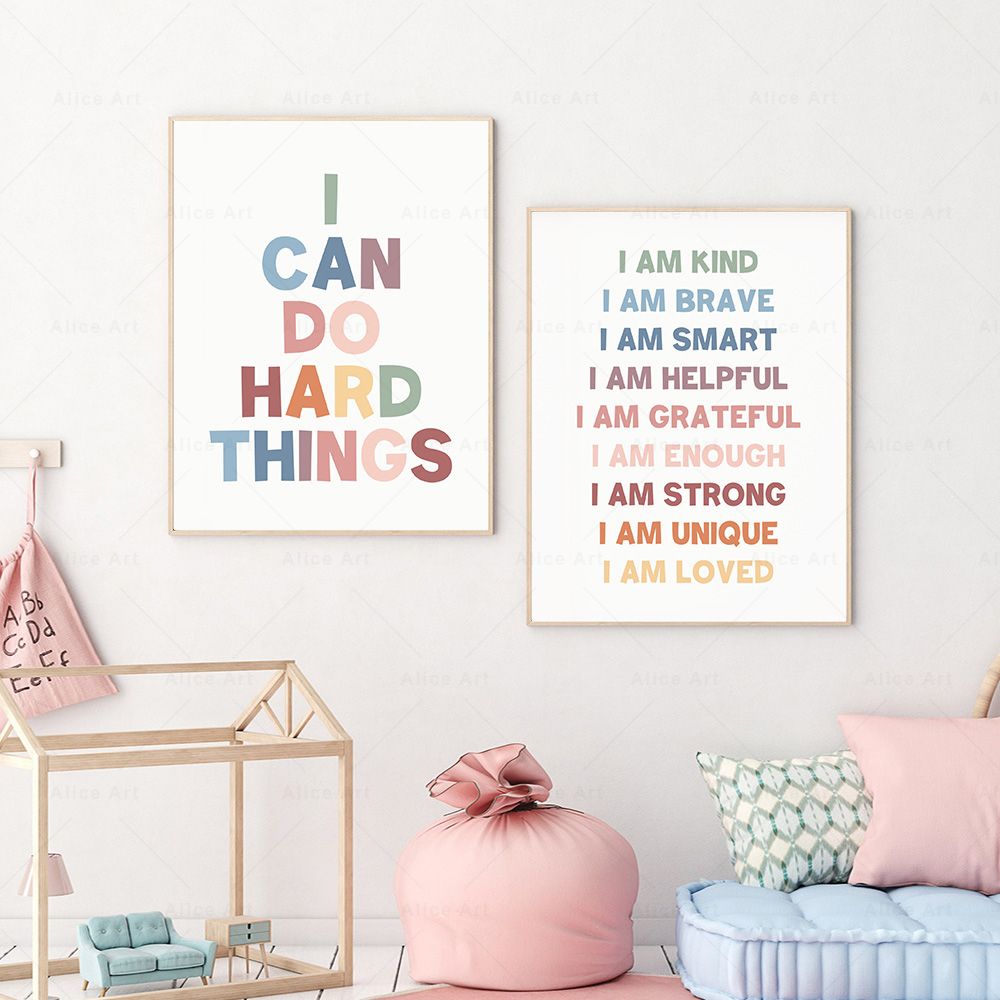Affirmations for Kids Room Pos - Kids Education Quotes avaliação e preço