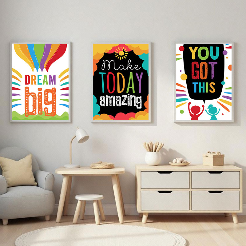 Colorful Cute Dream Big Quotes - Kids Education Quotes avaliação e preço