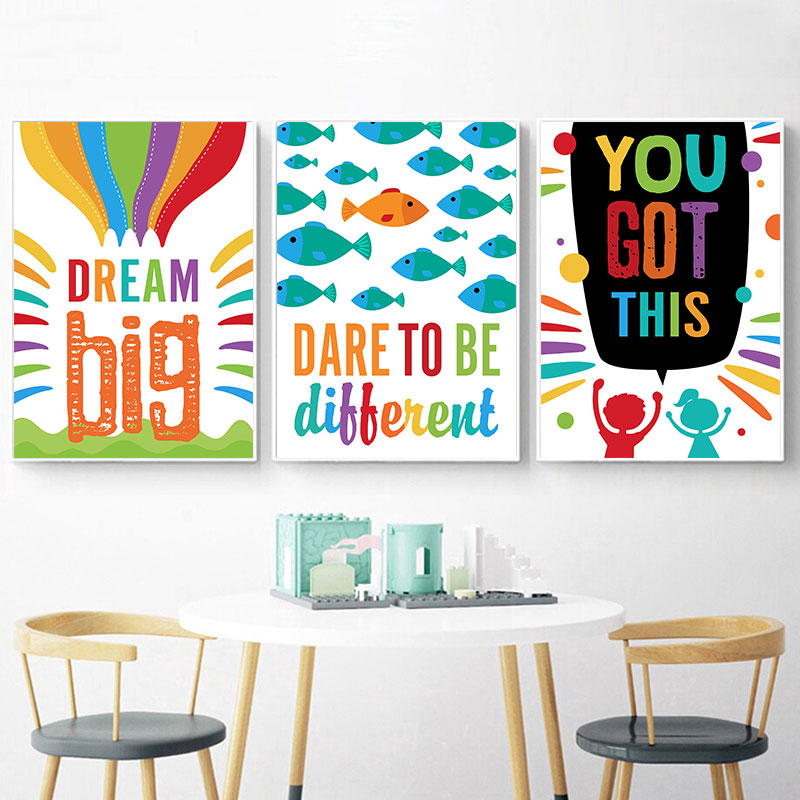 Colorful Cute Dream Big Quotes - Kids Education Quotes avaliação e preço
