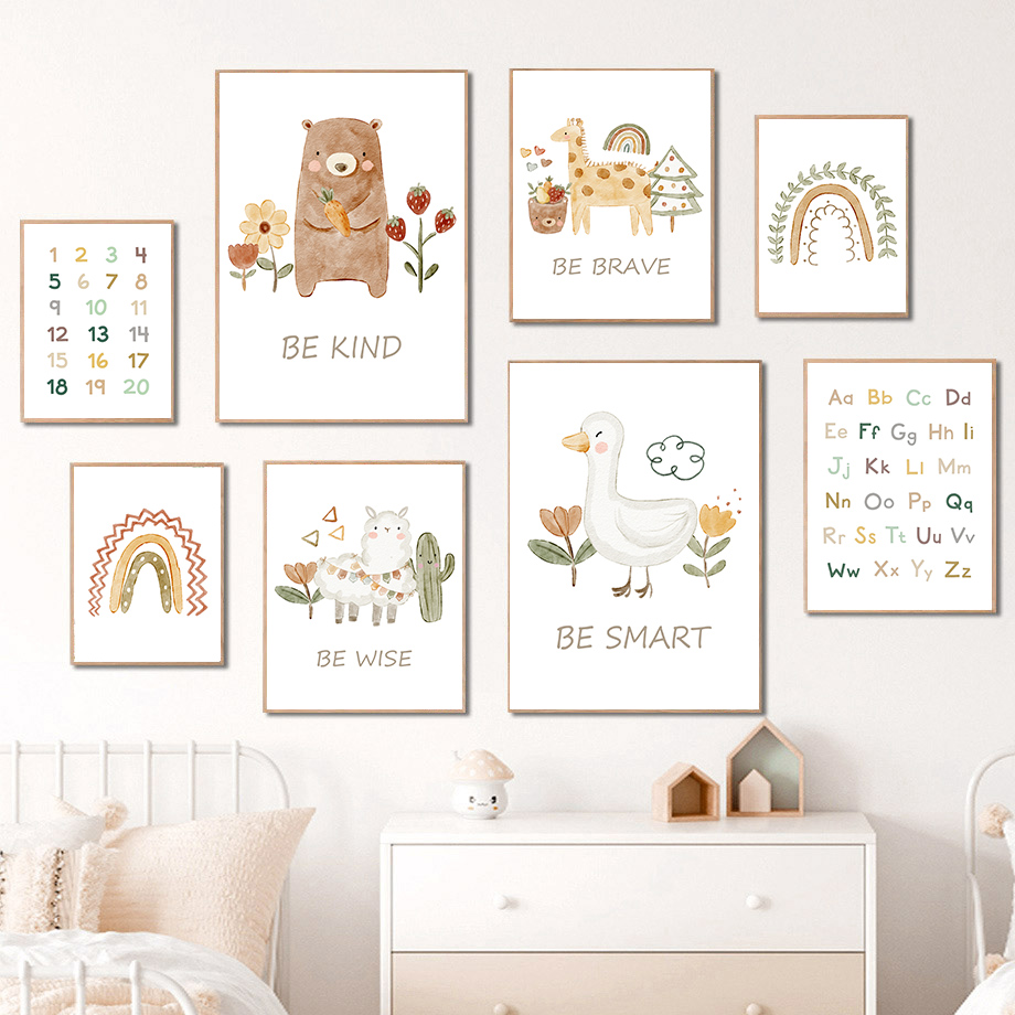 Neutral Nursery Wall Art Educa - Kids Education Quotes avaliação e preço