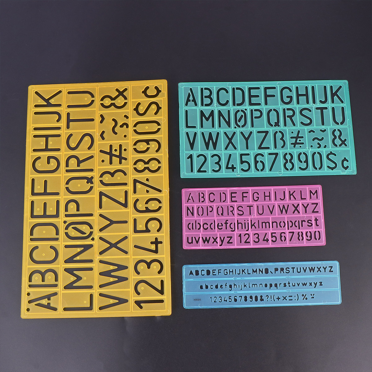 4Pcs Colorful Alphabet Graffit - Kids Education Template avaliação e preço