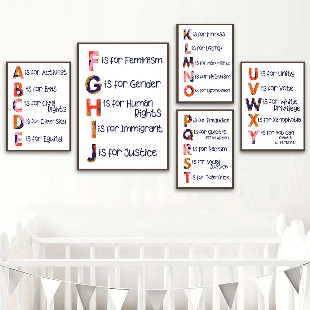 Nursery Alphabet Human Rights  - Kids Education Quotes avaliação e preço