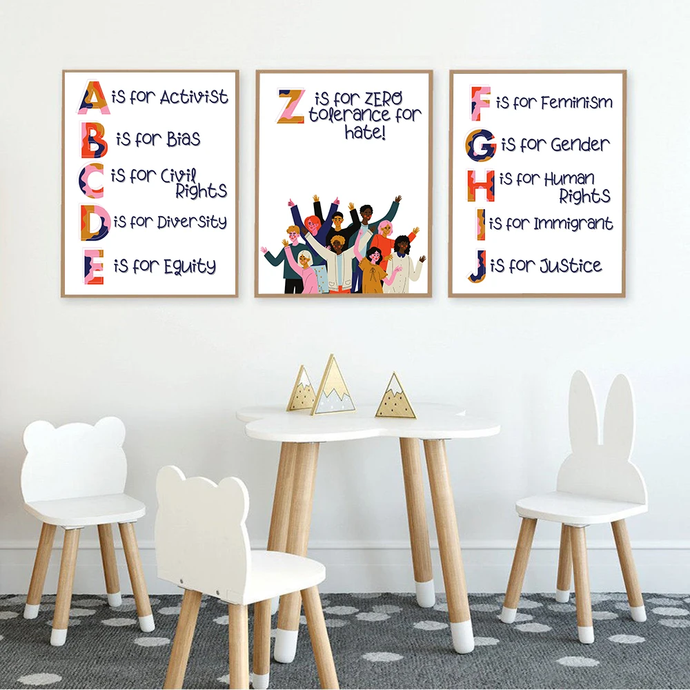 Nursery Alphabet Human Rights  - Kids Education Quotes avaliação e preço