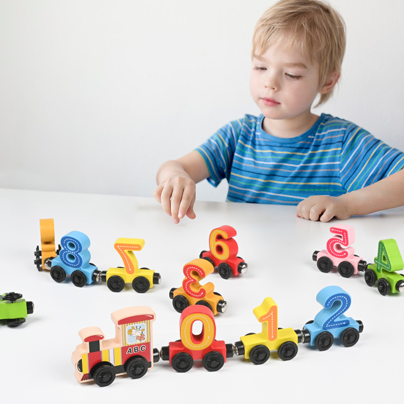 Montessori Wooden Train Toy Ea - Kids Educational Box avaliação e preço