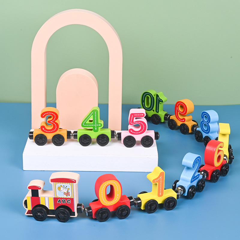 Montessori Wooden Train Toy Ea - Kids Educational Box avaliação e preço