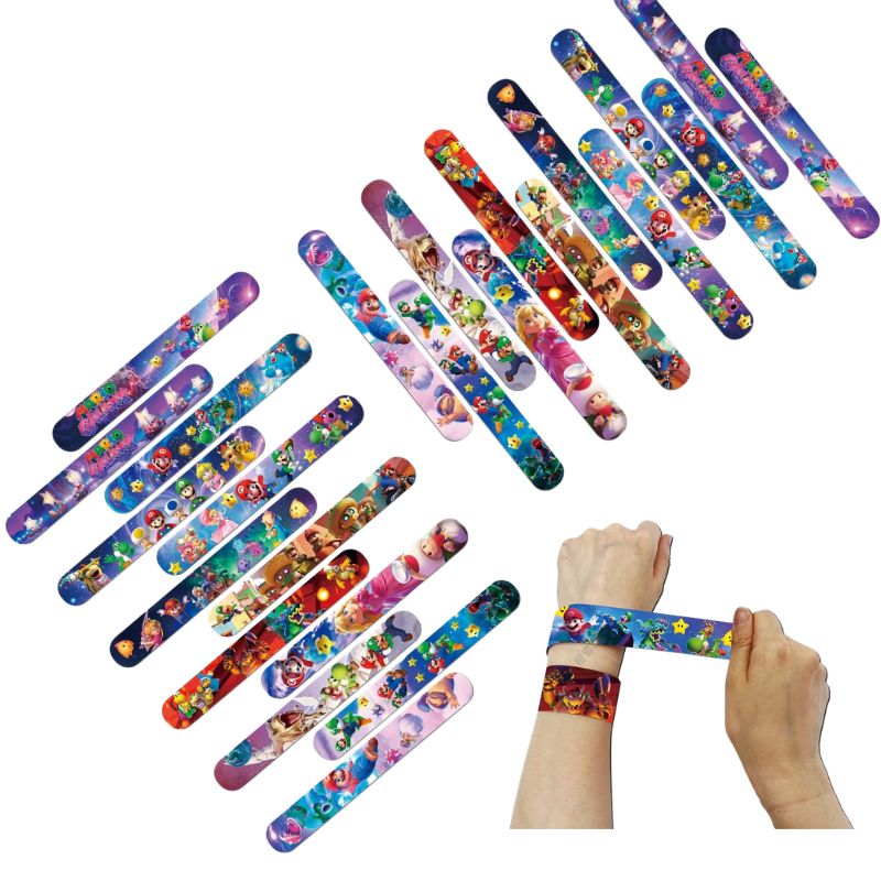 Super Mario PVC Slap Bracelets - Kids Education Toy avaliação e preço