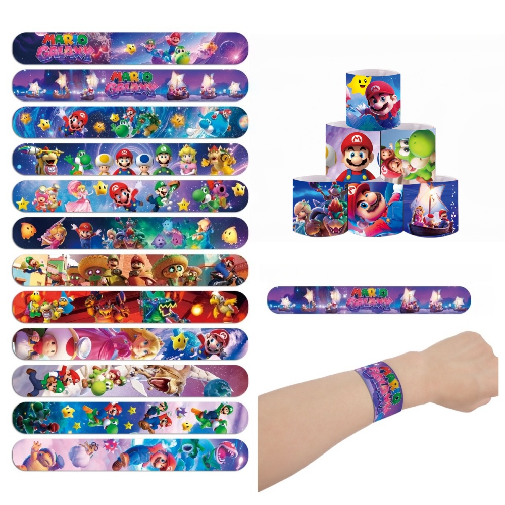 Super Mario PVC Slap Bracelets - Kids Education Toy avaliação e preço