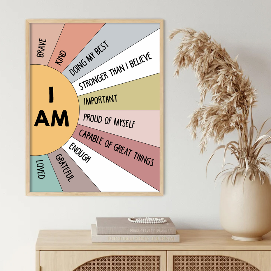 1PCS Educational Sun Colorful  - Kids Education Quotes avaliação e preço