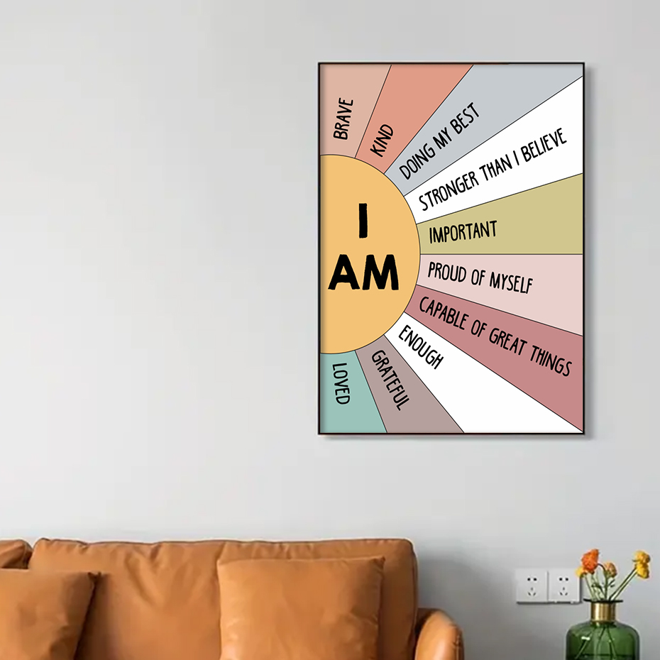 1PCS Educational Sun Colorful  - Kids Education Quotes avaliação e preço