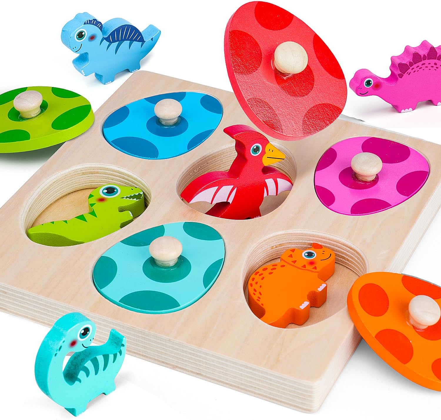 Wooden Dinosaur Jigsaw Puzzle  - Kids Educational Box avaliação e preço